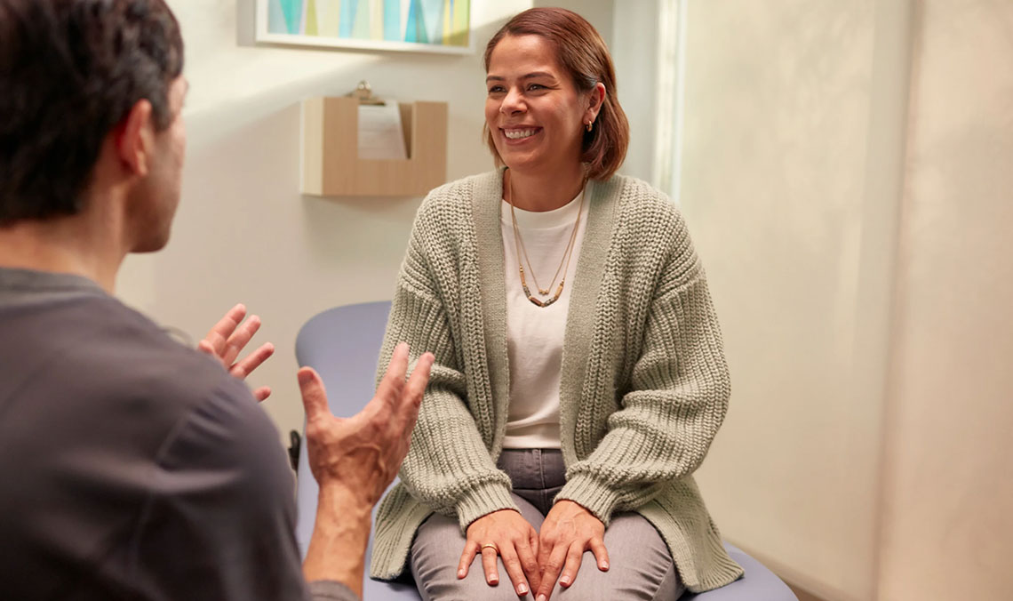 Doctor talking to patient